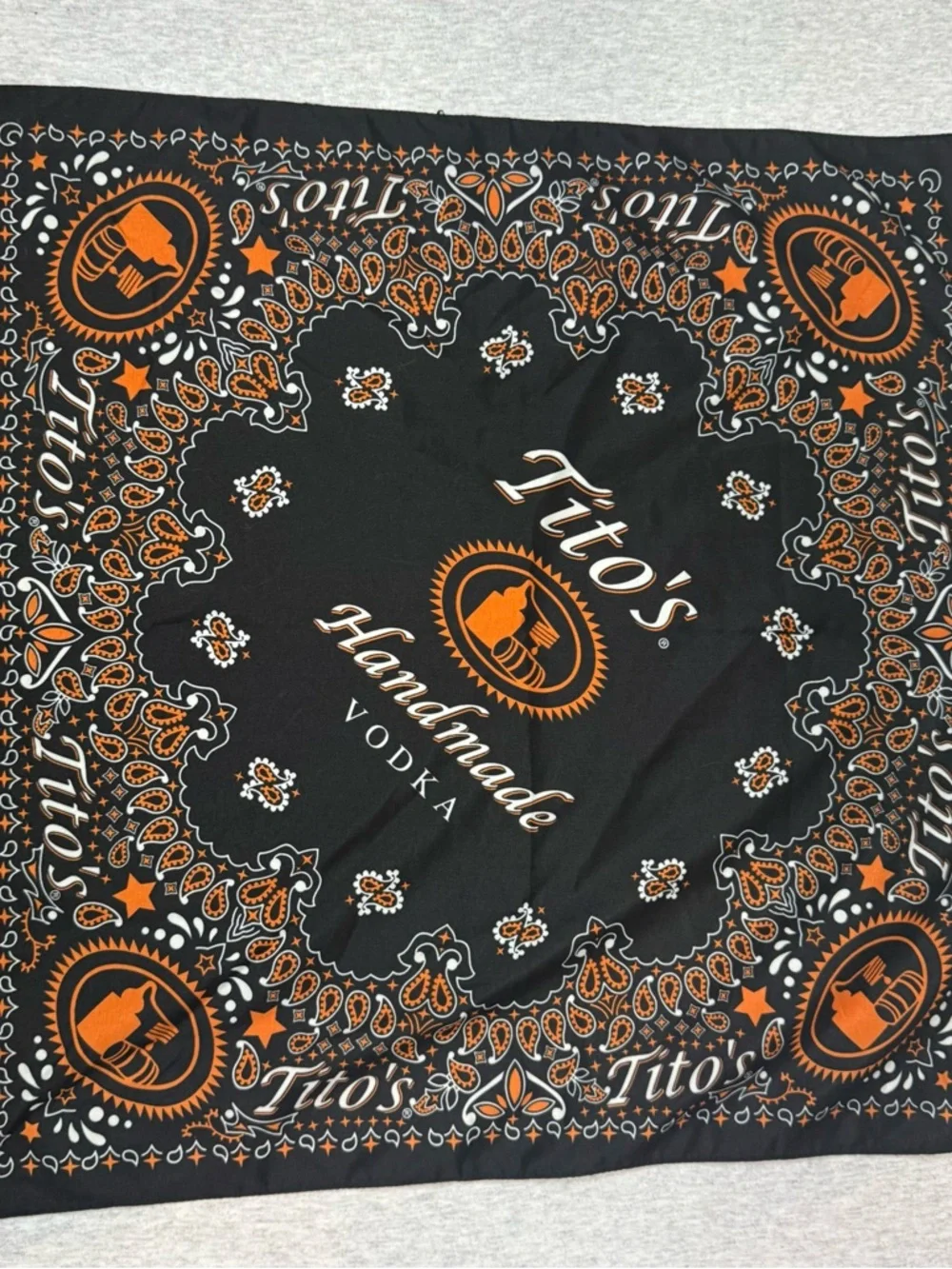 Tito's Handmade Vodka Black Bandana - 100% Cotton 🖤🥃
